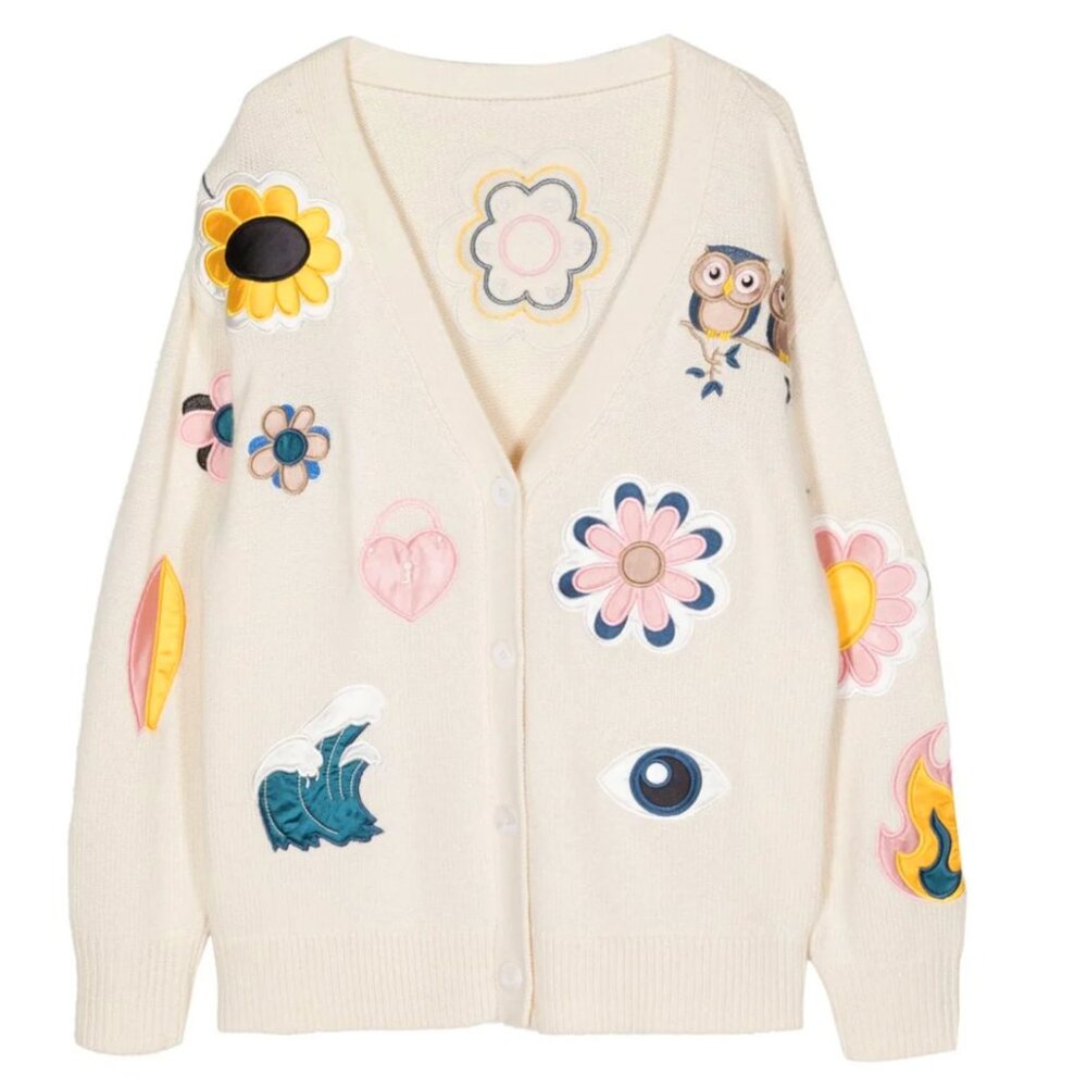 Cynthia Rowley Playful Patchwork Cardigan – NWT